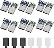 RtottiM Pack of 18 USB 3.1 Type C Male 24 Pins Male & Female SMT Type with Connector Board USB Breakout Board Male