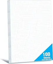 100 Sheets Graph Paper, Double-sided Grid Paper 4x4 Graph Ruled Paper (4 Squares per inch), Easy to Tear Blueprint Grid Pad For Students, Officers, Engineering Drawing, Drafting