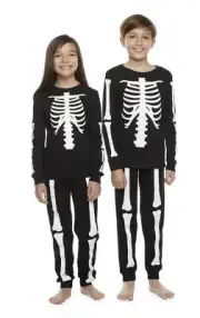 Under Disguise Skeleton Pajamas Youth size XXS 4 Glow in the Dark NEW WITH TAGS