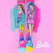 Madmia Socks Ages 6-99 One Size Fits Most - BARBIE EXTRA FASHIONISTA Novelty Socks