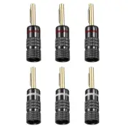 6 Pcs Banana Plugs, 8.5mm (5/16") Banana Jack Connector, 4.5mm