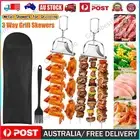 3x Reusable Kebab Skewer Sticks Stainless Steel 3 Way Grill BBQ Barbecue Skewers