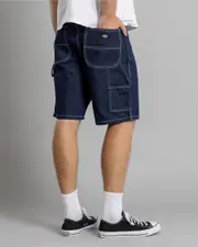 [Dickies] Dickies Men's 11" Relaxed Fit Carpenter Denim Shorts in Indigo Blue Size 34 34 Indigo Blue