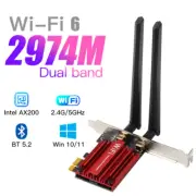 Wifi 6 PCE-AX3000 Intel AX200 PCI-E WiFi Card Bluetooth Desktop Network Adapter
