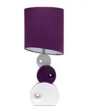 Lalia Home 28.5in Modern Stacked Circle Table Lamp with Angled Drum Shade