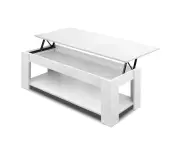 Lift Up Top Mechanical Coffee Table - White