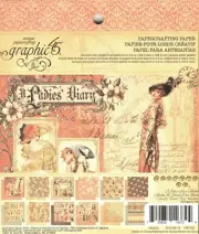 2013 Graphic 45 A ladies Diary 6 by 6-inches Paper Pad Rare & Retired