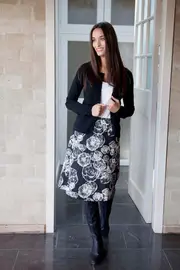 Adele A Line Skirt Falling Logs--TBL-12-CT-FL