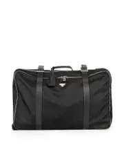 Black Nylon Semi-Rigid Wheeled Suitcase