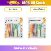 8 x Sidewalk Chalk Assorted Colour Drawing Outdoor Kids DIY Art Craft Painting
