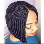 Lace Frontal Box Braid Wig Short Bob Braided Wigs Side Part Lace Front Bob Wigs