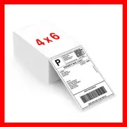 Fanfold 4 x 6 Thermal 500 Labels Direct Shipping White Zebra Rollo Printer