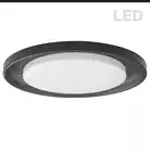 Dainolite BLL-1730LEDFH Boullier 17"W LED Flush Mount Ceiling - Black