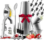 Eatex Bar Set Cocktail Shaker Set - Stainless Steel Bartender Kit, 28 Piece