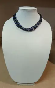 Vintage Blue Lucite Necklace New with Tags