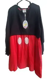 PETER ALEXANDER / Disneyland Resort Womens L Mickey Mouse Dress Long Sleeves NWT