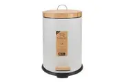 Eco Basics 12L Rubbish Bin Trash Garbage Can Waste Container Storage Round White