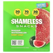 Shameless Snacks, Wassup Watermelon®, Gummy Candy, 6 Bags, 1.8 oz (50 g) Each