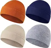[SATINIOR] 4 Pieces Winter Baby Beanies Toddler Beanies Infant Hats Slouchy Knitted Beanies for Boys Girls 0-36 Months