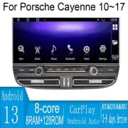12.3" Android Navigation Car GPS Stereo Tesla Style For Porsche Cayenne 8+128G