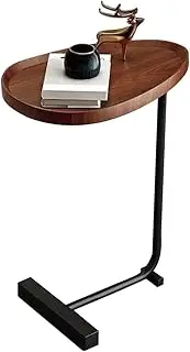 [AIMALL] Small Side Table - Minimalist Bedside Table with Stable Metal Frame, Waterproof Surface, C-Shaped Design for Sofa, Coffee Corner, or Small Spaces