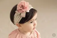 在飛比找蝦皮購物優惠-新款韓國髮帶嬰兒兒童可愛花朵髮帶女孩嬰兒公主髮帶百日照片