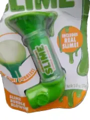 New! Nickelodeon Slime Bubble Blower Includes Real Slime