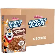 Frosted Flakes Chocolate Milkshake Cereal, Kids & Family Breakfast, 6 Boxes
