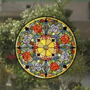 Tiffany Style Stained Glass Window Panel Suncatcher