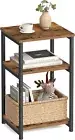 Vasagle Wooden Bedside Storage Nightstand Side End Table Storage Shelf Brown