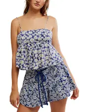 Free People Mia Printed Peplum Tank