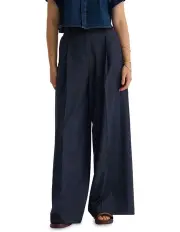 [Oxford] Margot Checked Pant in Navy