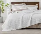 Bedelite Quilts Sets - Queen/Full 3 Piece Summer Lightweight Bedspreads- White
