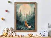 Forest Nursery Decor Fox Nursery Decor Fox Kids Room Print Gender Neutral