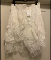 zimmermann Rhythmic Feather Mini Skirt Size One