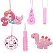 6pcs Sensory Chew Necklace Chewelry Autism ADHD Biting Oral Motor Chewys