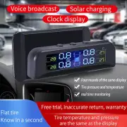 Wireless Solar TPMS LCD Car Tire Pressure Monitoring System +4 External Sensors