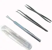 HSZJsto 3 in 1 Tick Remover Kit, Stainless Steel Tick Remover Tweezers Tick Remover Tools Set for Pet Dog, Cat, Human with Storage Box