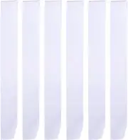 6 Pieces Blank Satin Sash White Pageants Sash Blank Satin Sash Plain Sashes..
