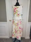 VTG NWT Cynthia Howie Maggy Boutique 2 Piece Linen Tropical Floral Summer Sz 12
