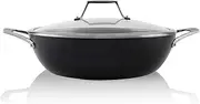 [TECHEF] Onyx Collection - Nonstick Everyday Pan With Lid, 5 Qt Deep Frying Pan With Lid, For Sauteing, Frying, And Simmering, Induction Ready, PFOA-Free, Made In Korea