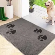 Dirt Trapper Door Mat Entryway Welcome Door Mat Indoor, 20" x 31.5" Light Grey