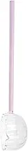 Cabilock Glass Stirring Spoon Long Handle Ice Cream Spoon for Soups Desserts and Drinks Sturdy Kitchen Tool for Coffee Tea Milk Pink