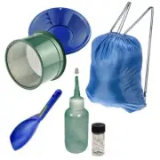 12" Bue Gold Pans Panning Kit with Sniffer & Vial & More
