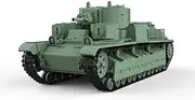 MRY-SFW Army Tank BMC Toys 1/87 HO Scale Railway Military Model Kit Soviet T-28 1938 Medium Tank