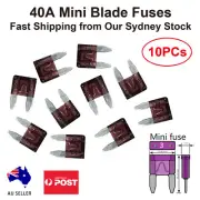 10-Pack 40A Mini Blade Fuses - Orange Car Truck Auto Fuses 40 Amp Fuse 10PCs AU