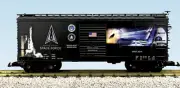USA Trains R19156 G scale US Space Force Black Steel Boxcar, Military Series