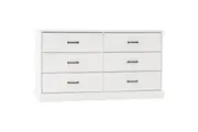 Liberty Modern Wooden Chest Of 6-sDrawers Dresser Storage Cabinet - White