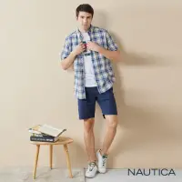 在飛比找momo購物網優惠-【NAUTICA】男裝 經典涼感透氣休閒短褲(深藍)
