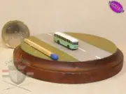 Fiat Bus T-scale 1:450 vehicle Hand-painted Metal Model